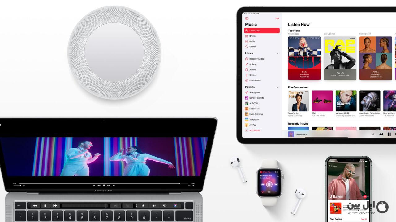 اپل موزیک در دستگاه‌های مختلف اپل
